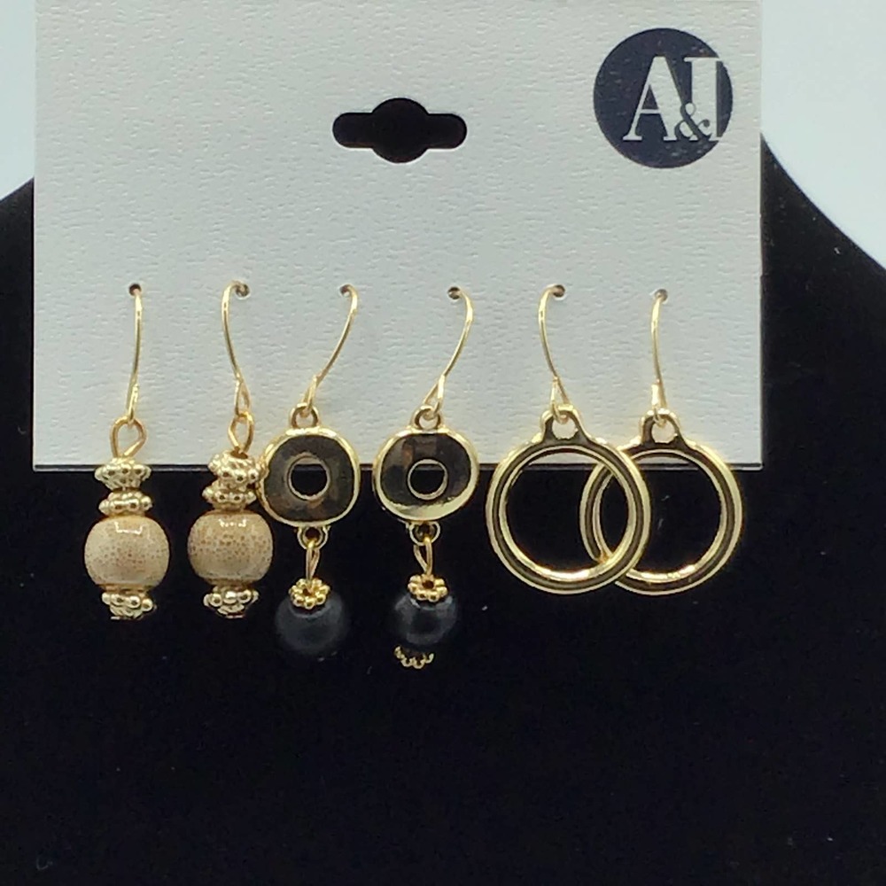 A &‎ I Three Pack of Earrings